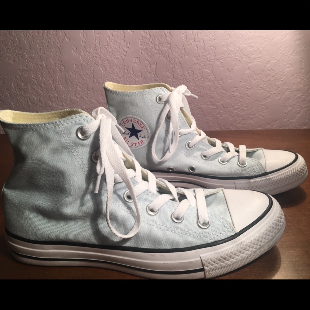 Light Blue Converse Chuck Taylor High Tops!